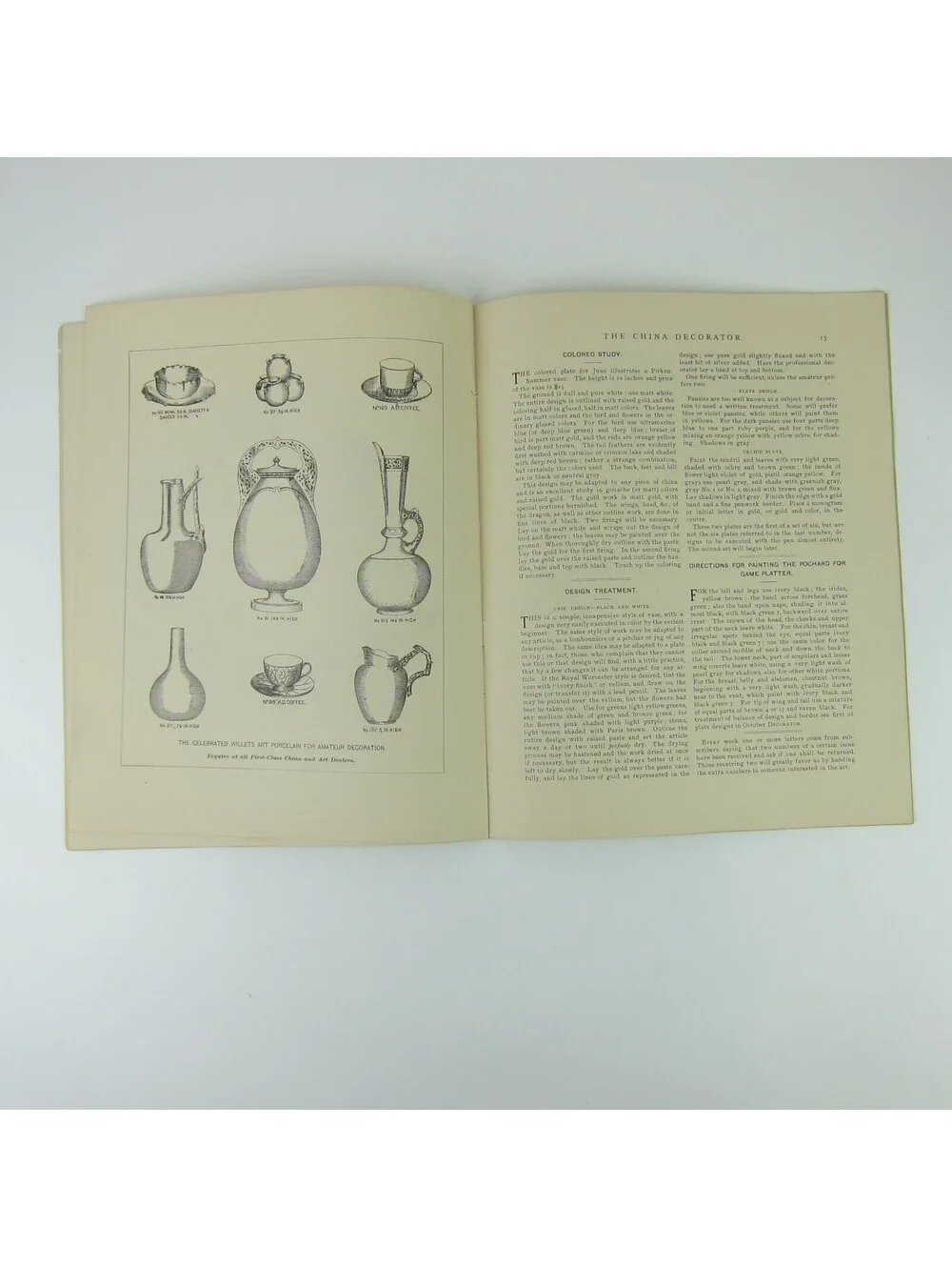 The China Decorator Monthly Journal Pottery Arts Vol 3 No 1 June 1888 Antique